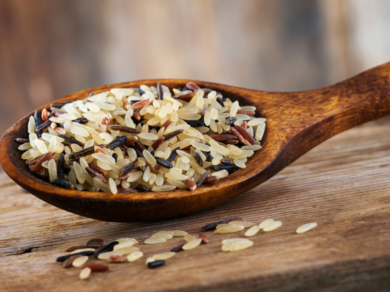 wild rice and kale